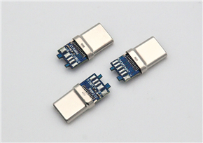 Type-C 24-pin connector, A-style, with USB 3.0 functionality and a combination of 10NF and 5.1K ohm resistors